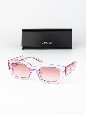 Gucci GG1719S 004 Sunglasses Transparent Red Geometric Frame Gucci GG1719S 004 Sunglasses Transparent Red Geometric Frame main image 2